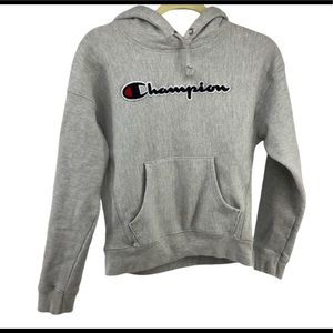 Champion Woman’s Small Gray Hoodie  Cotton Blend